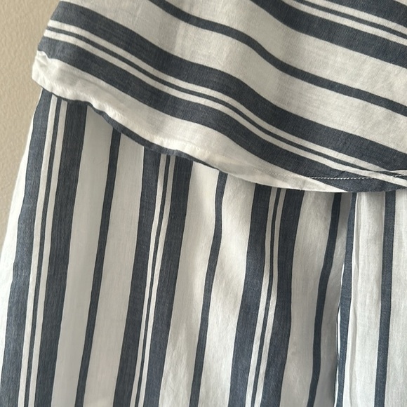 Walter Baker Cotton Blue & White Striped
Asymmetrical Midi Skirt w/Ruffles Sz 8 - Picture 3 of 9